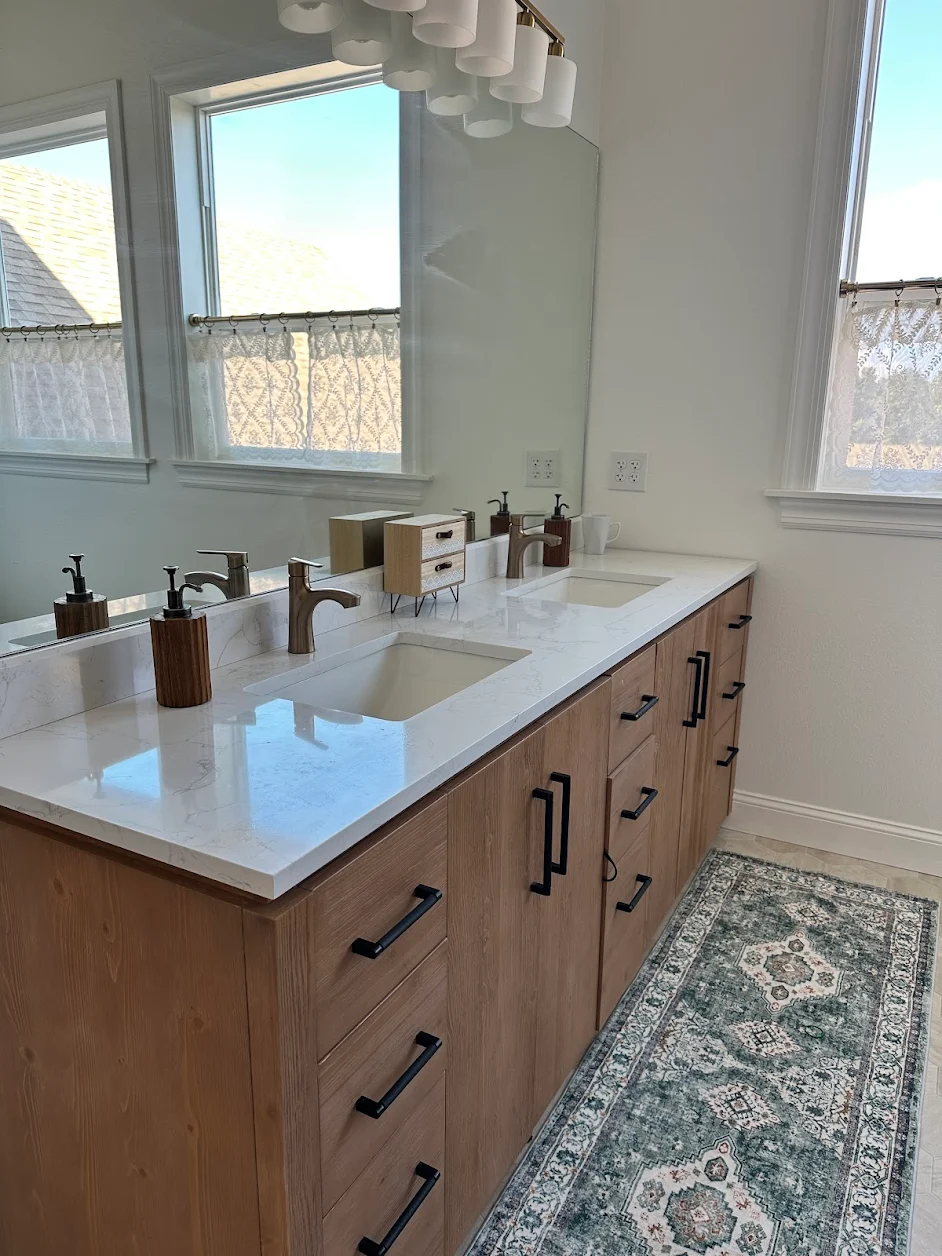Bathroom with sink installation